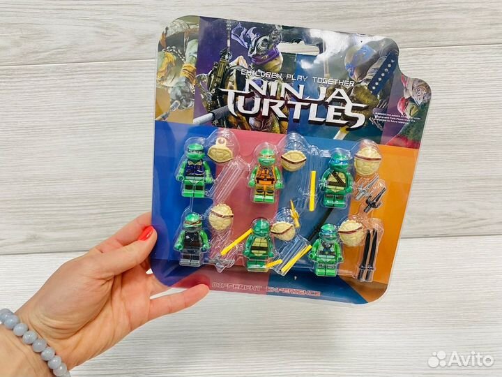 Черепашки Ниндзя, лего фигурки, нинзя герои lego