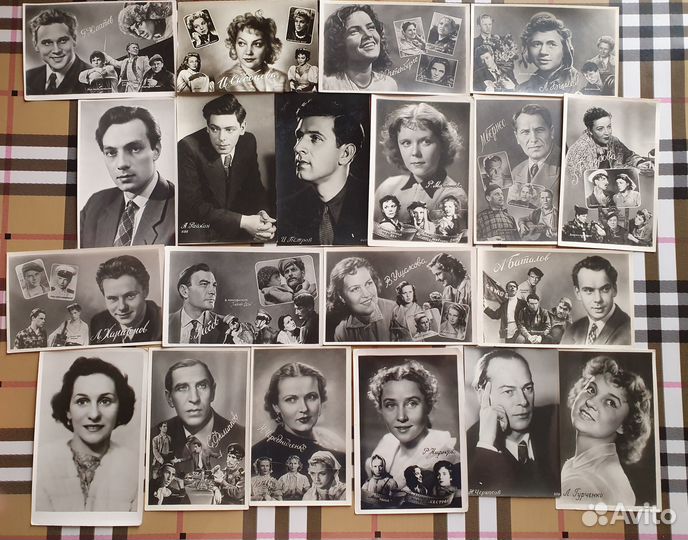 Винатжные, старые фотокарточки актеров 60-х гг