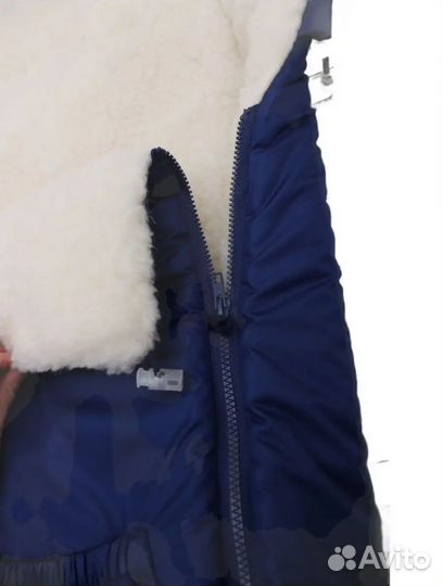 Зимний конверт в коляску на овчине