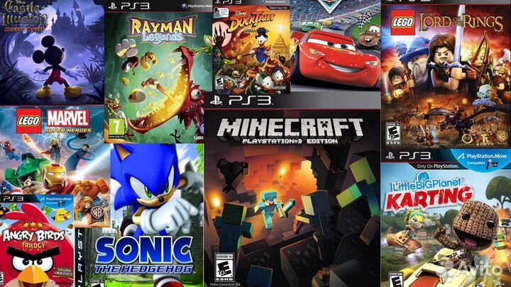 Детские игры PS3 Minecraft Sonic Lego