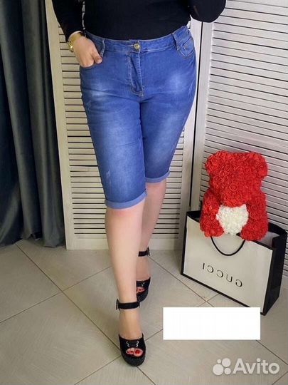 Бриджи джинсовые