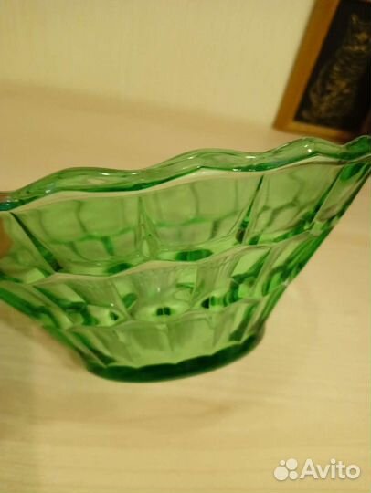 Ваза для фруктов цветное стекло ссср, 1кдо