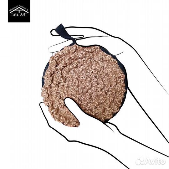 Мочалка-варежка из джута