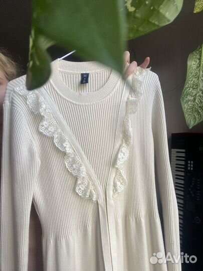 Винтажное белое платье