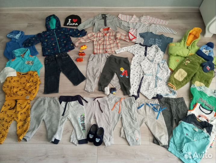 Вещи пакетом для мальчика, размер 74 80 86