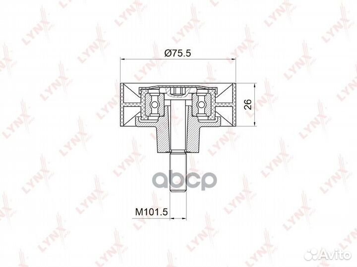 Ролик обводной приводного ремня PB7006 lynxauto