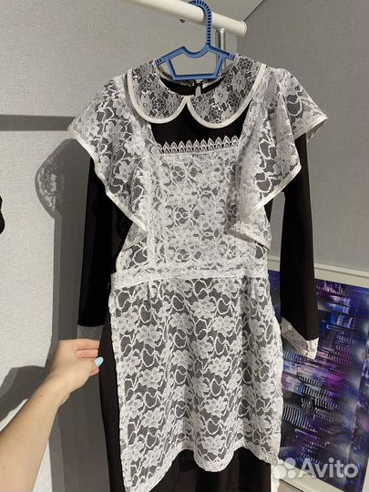 Платье на последний звонок с фартуком