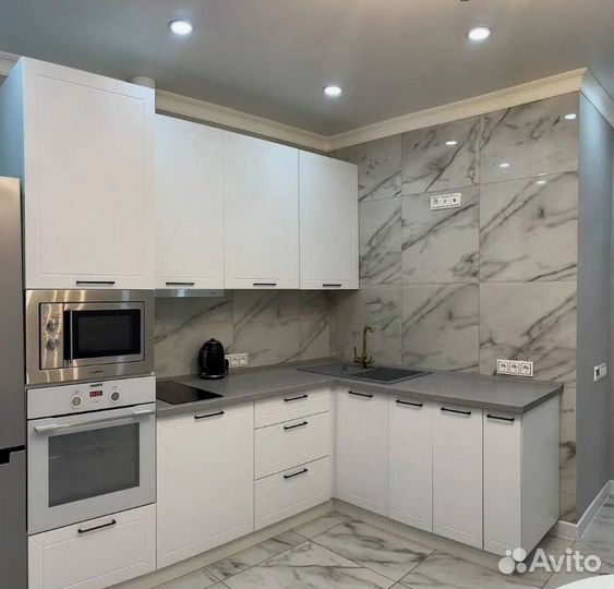 Кухонный гарнитур белый модульный новый