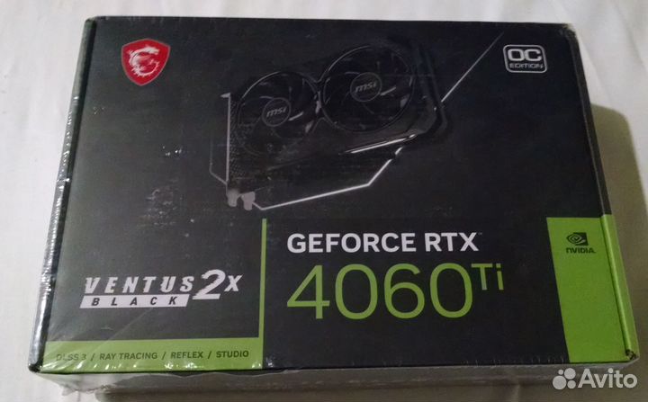 Новая видеокарта MSI GeForce RTX 4060 Ti ventus 2X