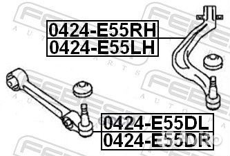 Рычаг mitsubishi galant 92-00 пер.подв.лев. 042