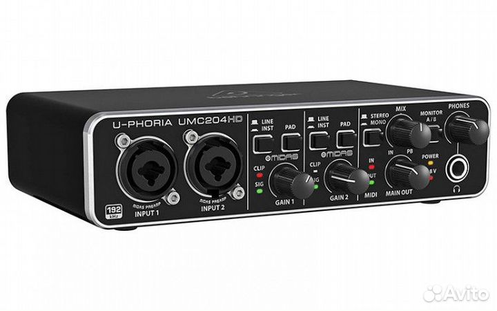 Behringer umc204hd внешняя звуковая карта новая