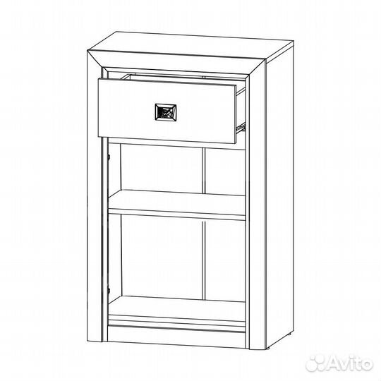 Тумба Коен KOM 1D1S мдф венге магия/штрокс темный