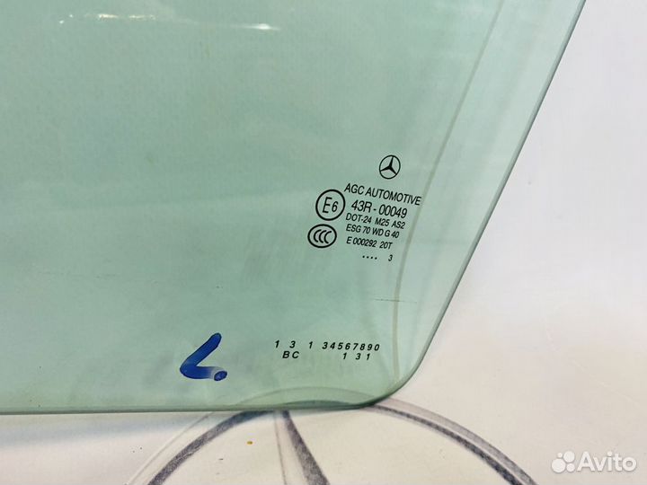 Стекло задней левой двери Mercedes W204