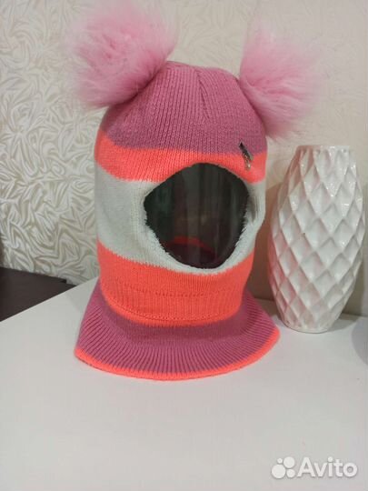 Шапка шлем для девочки 48 50