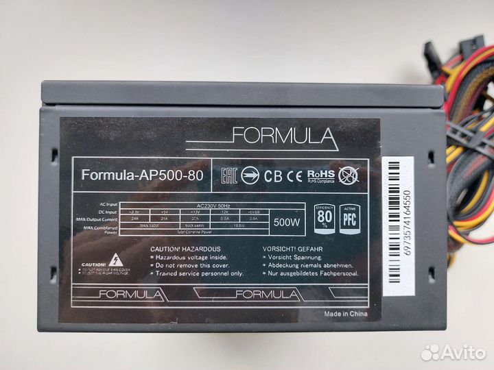 На гарантии блок питания 500w Formula (AP500-80)