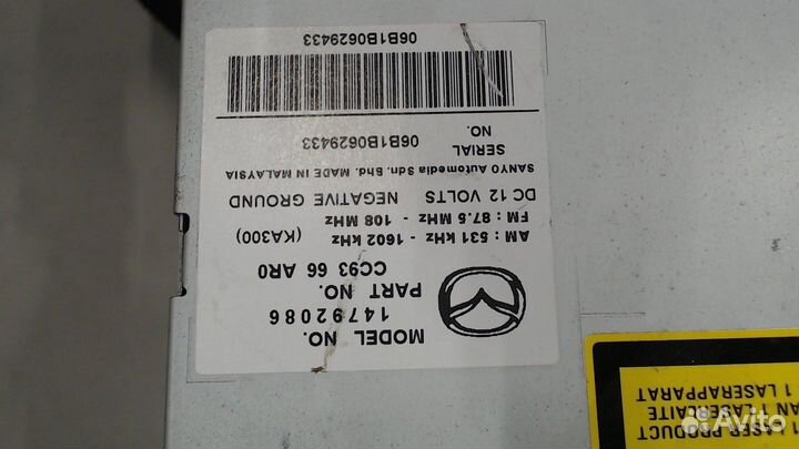 Магнитола Mazda 5 (CR), 2006