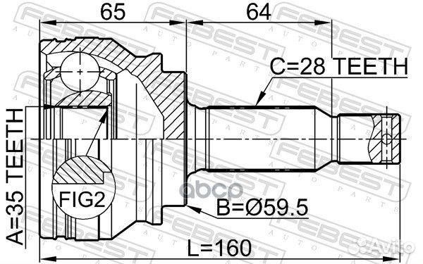 ШРУС 0410-CW5 0410-CW5 Febest