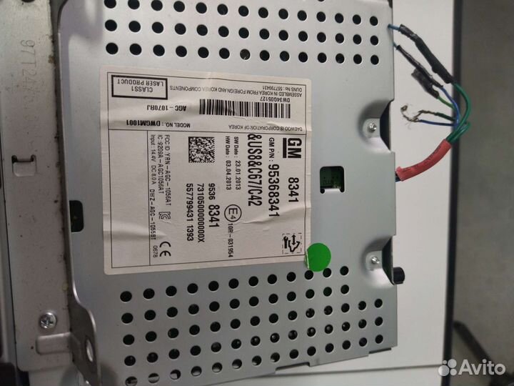 Штатная магнитола на chevrolet cruze 2013 г