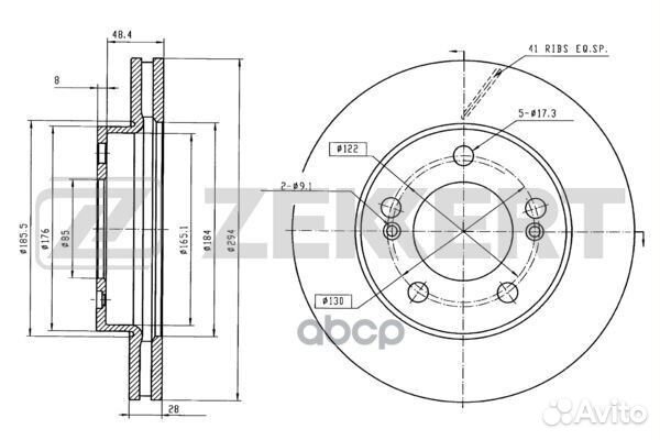 Диск торм. перед. SsangYong Actyon 05- Kyron 0