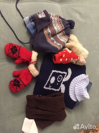 Пакет вещей Шапки шарфы шлем Reima варежки на 2-4г