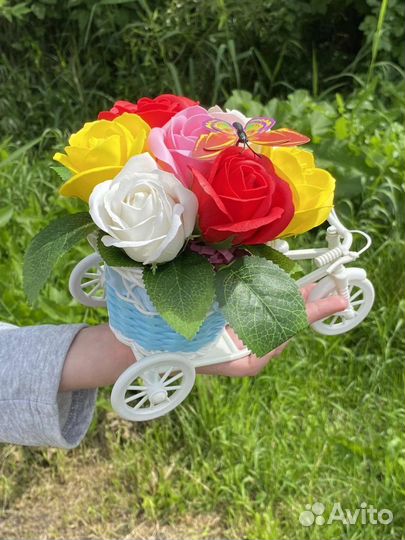 Букет из мыльных роз