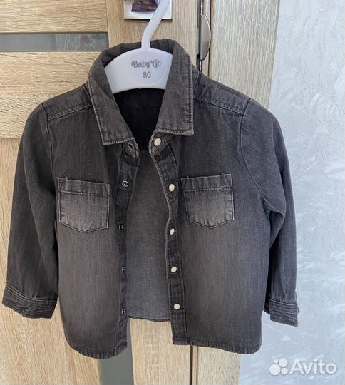 Джинсовая рубашка детская 74 размера