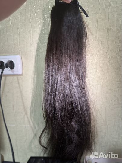 Волосы премиум шиньон хвост