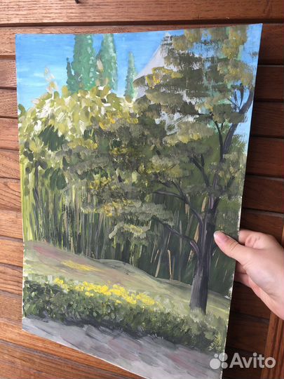 Картина гуашью