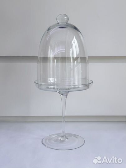 Подставка блюдо для десертов стеклянная конфетница