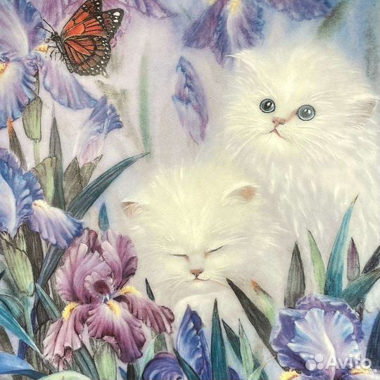 Тарелка с котиками Открытие сада Лилу Чанг