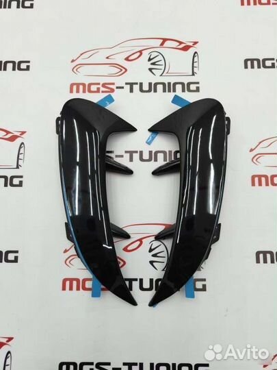 Плавники заднего бампера A-class W177 седан черные