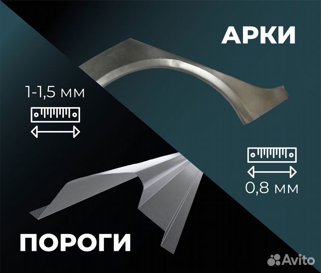 Пороги и арки Hyundai Sonata 4 EF Тагаз Воскресенск