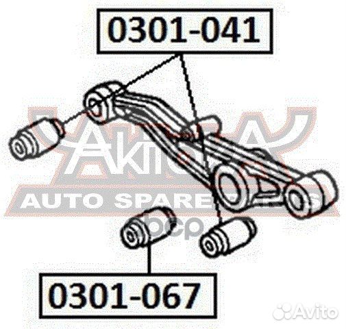 0301-041 asva сайлентблок заднего рычага 030104