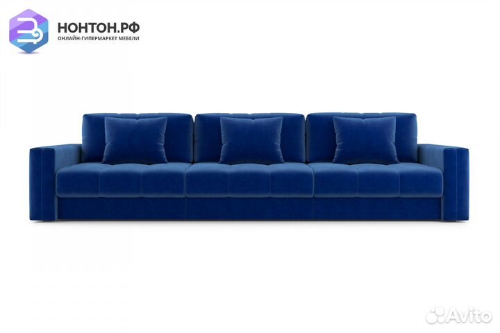 Диван тик-так Монарх 3-х местный темно-синий