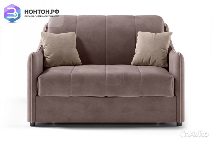 Диван аккордеон Эско коричневый / бежевый