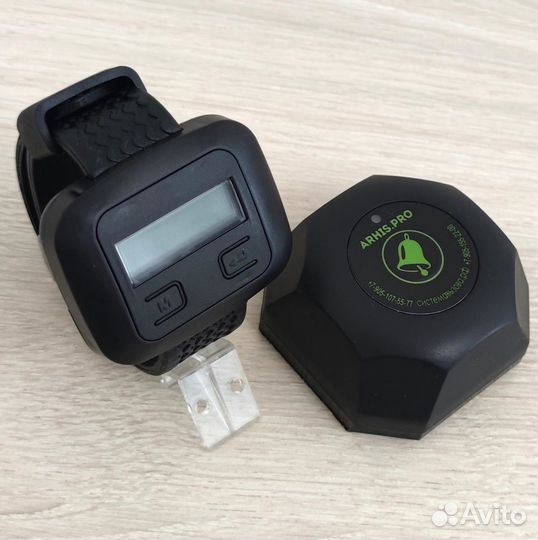 Кнопка вызова официанта Бургер и часы пейджер