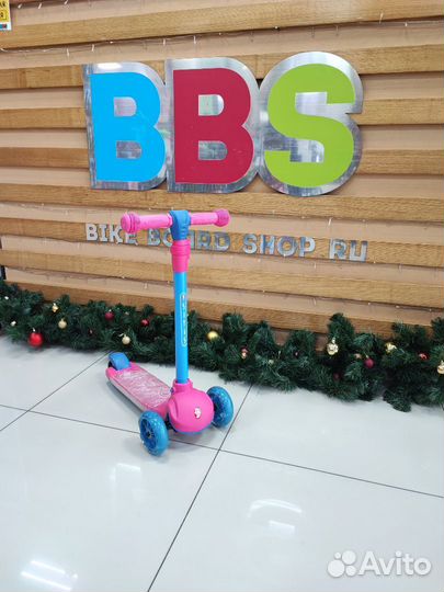 Самокат трехколесный sitis Space розово-голубой