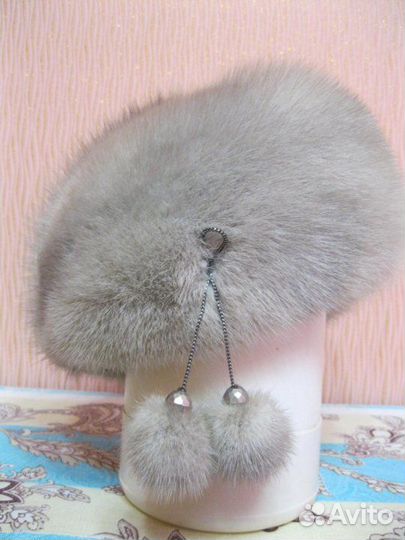 Берет из меха норки