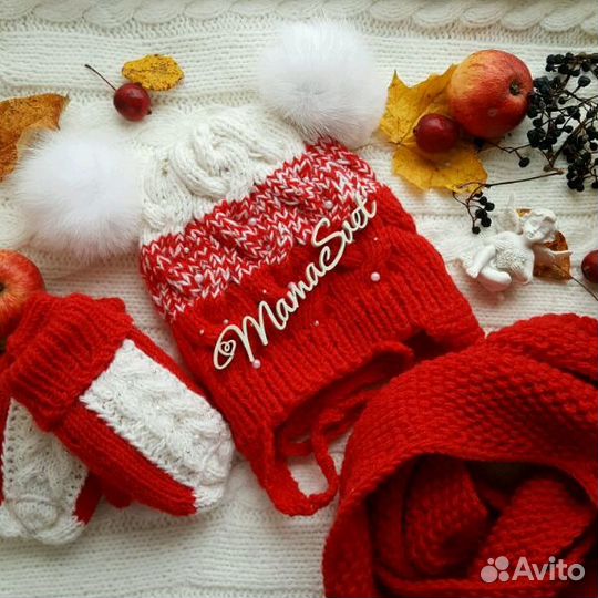 Шапочки на детей ручной раб mamasvet