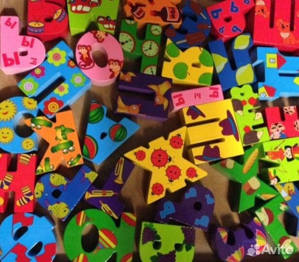 Деревянная азбука пазл игра