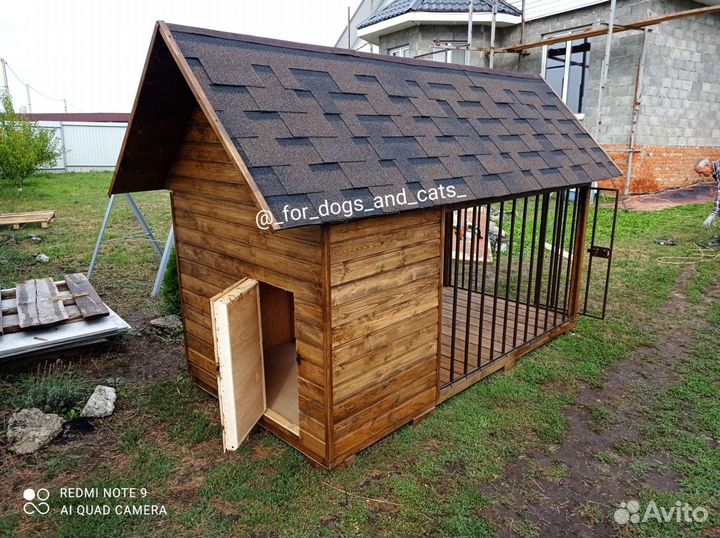 Вольер. Будка для собаки. Будка-вольер