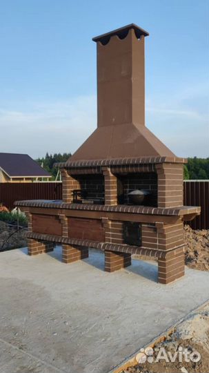 Мангальный комплекс из кирпича Барбекю