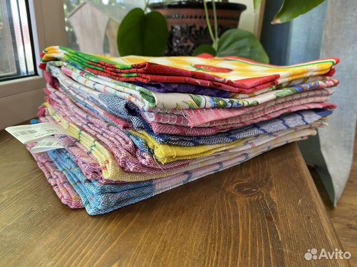 Новые полотенца кухонные рогожка хлопок