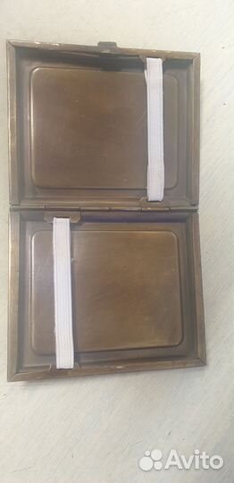 Портсигар латунный