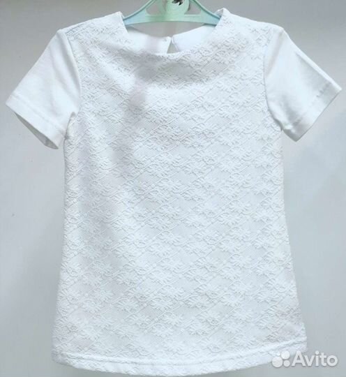 Блузка белая для девочек 134