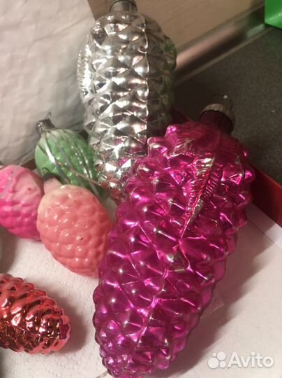 Елочные игрушки СССР шишки,бусы