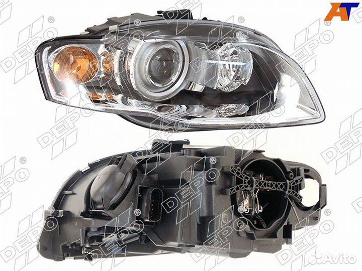 Фара audi A4 05-07 RH с электрокорректором, ксенон