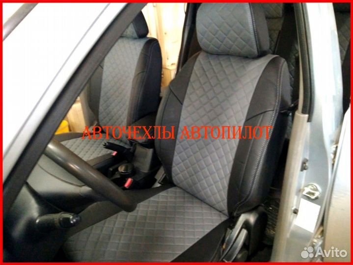 Чехлы Автопилот Mitsubishi L200 из экокожи Ромб