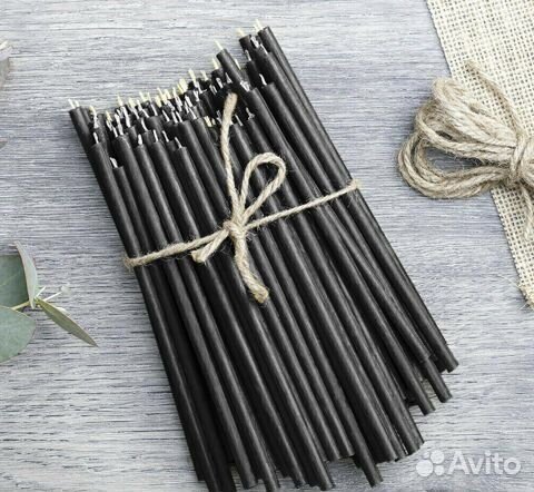 Черные восковые свечи