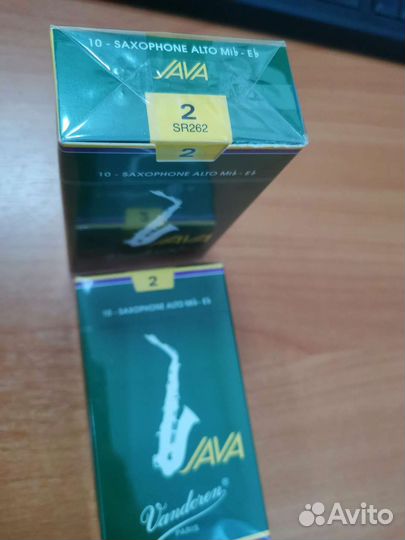 Трости для альт саксофона Vandoren SR262, зелёные